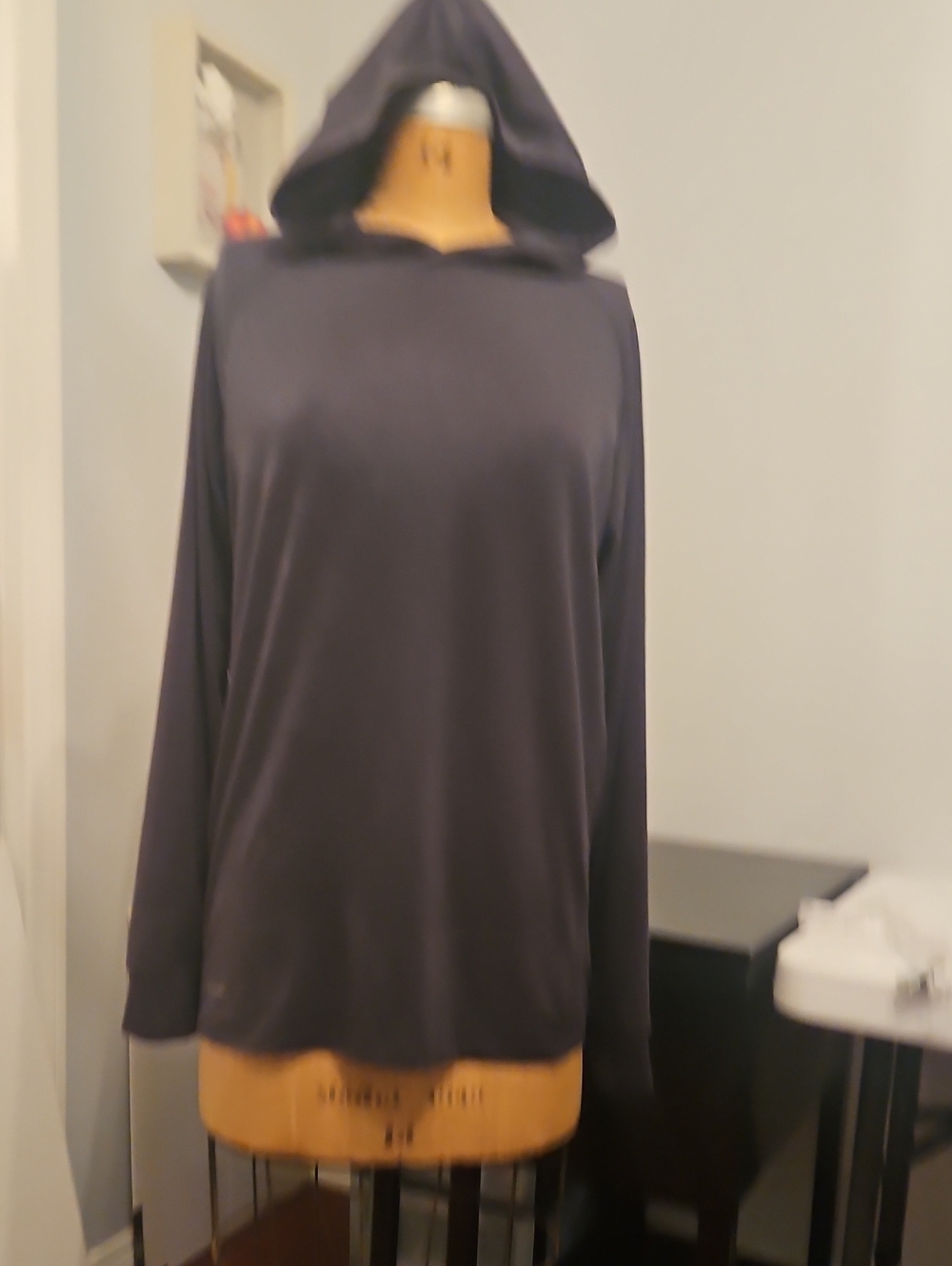 Men's Hooded Long-Sleeve Pullover - Black
